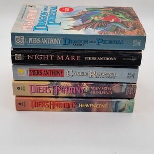 Piers Anthony Xanth Series 5 Book Lot Paperback‎ Vintage Fantasy Adventure GOOD